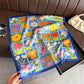 Floral Patchwork Satin Square Scarf Lightweight Soft Hair Neck Wrap Accessory