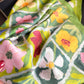 Floral Patchwork Satin Square Scarf Lightweight Soft Hair Neck Wrap Accessory