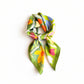 Floral Patchwork Satin Square Scarf Lightweight Soft Hair Neck Wrap Accessory