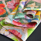 Floral Patchwork Satin Square Scarf Lightweight Soft Hair Neck Wrap Accessory