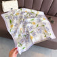 Floral Print Satin Square Scarf Soft Lightweight Hair Neck Wrap Fashion Accessory