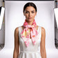 Butterfly Print Satin Square Scarf Lightweight Soft Hair Neck Wrap Fashion Accessory