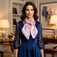 Butterfly Print Satin Square Scarf Lightweight Soft Hair Neck Wrap Fashion Accessory