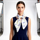 Butterfly Print Satin Square Scarf Lightweight Soft Hair Neck Wrap Fashion Accessory