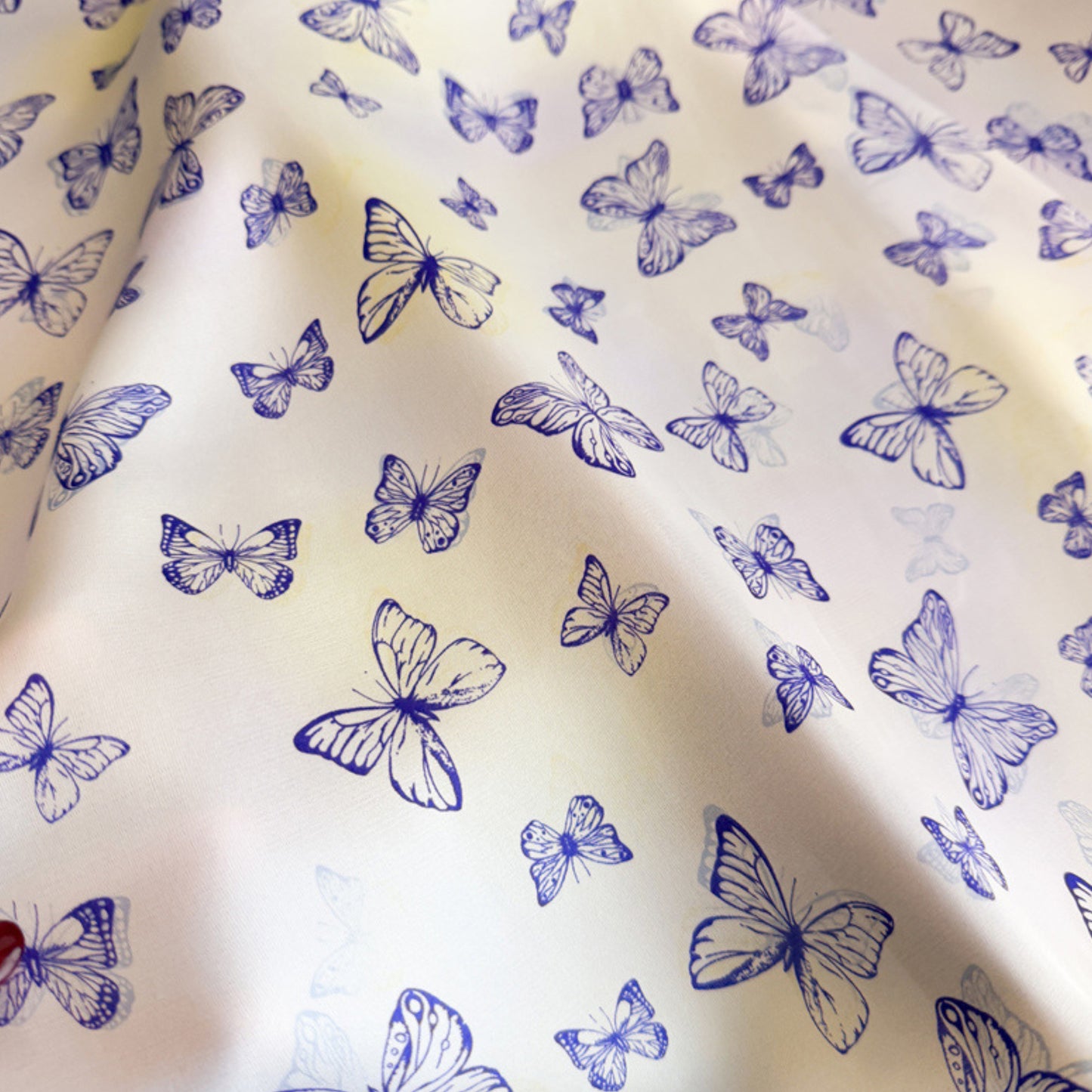 Butterfly Print Satin Square Scarf Lightweight Soft Hair Neck Wrap Fashion Accessory