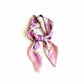 Floral Print Satin Square Scarf Soft Lightweight Hair Neck Wrap Elegant Fashion Accessory