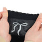 2-Pack Bow Pattern Crew Socks with Scalloped Trim and Contrast Details