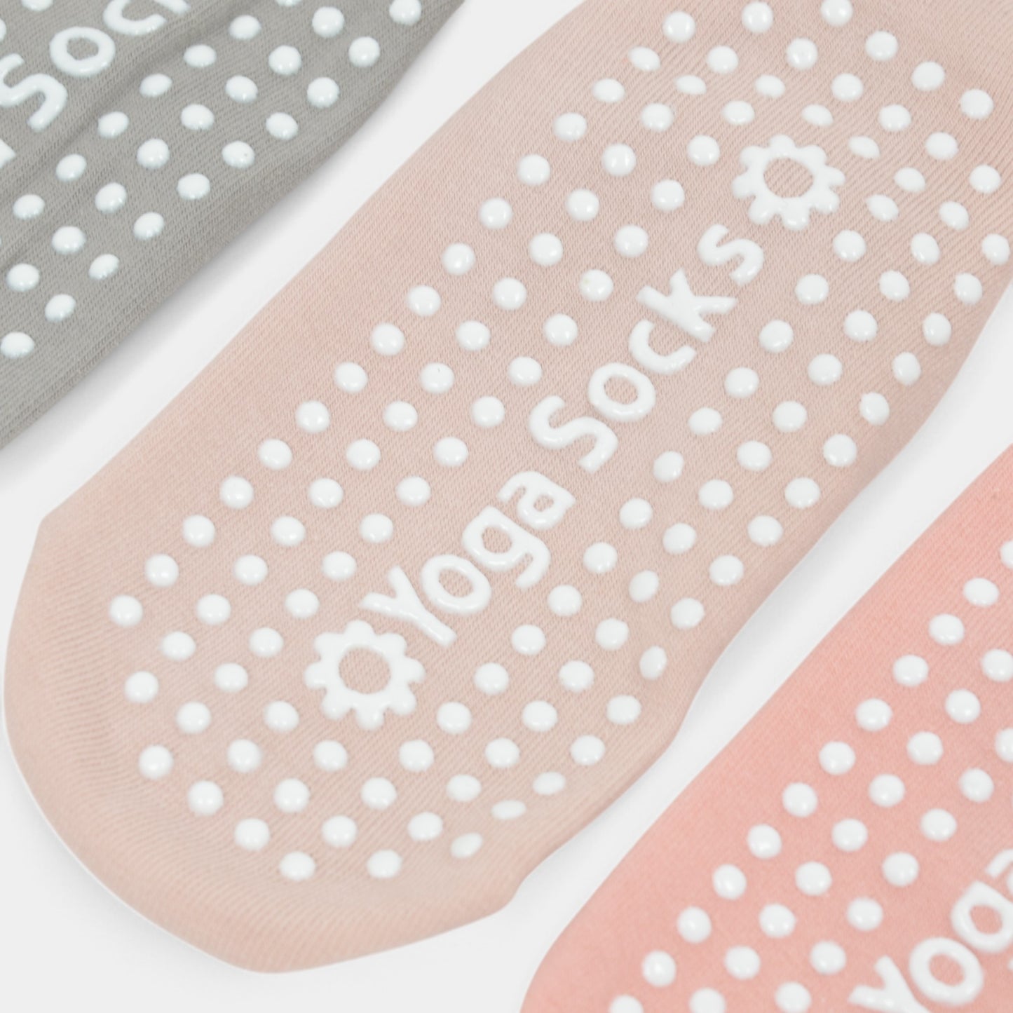 Active Women's Non-Slip Ballet Grip Socks with Crisscross Elastic Straps