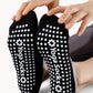 Active Women's Non-Slip Ballet Grip Socks with Crisscross Elastic Straps