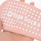 Active Women's Non-Slip Ballet Grip Socks with Crisscross Elastic Straps