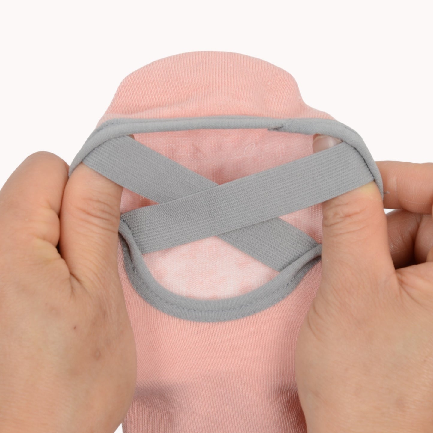 Active Women's Non-Slip Ballet Grip Socks with Crisscross Elastic Straps