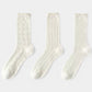 Women's Delicate Lace Knit Crew Socks with Subtle Textured Patterns