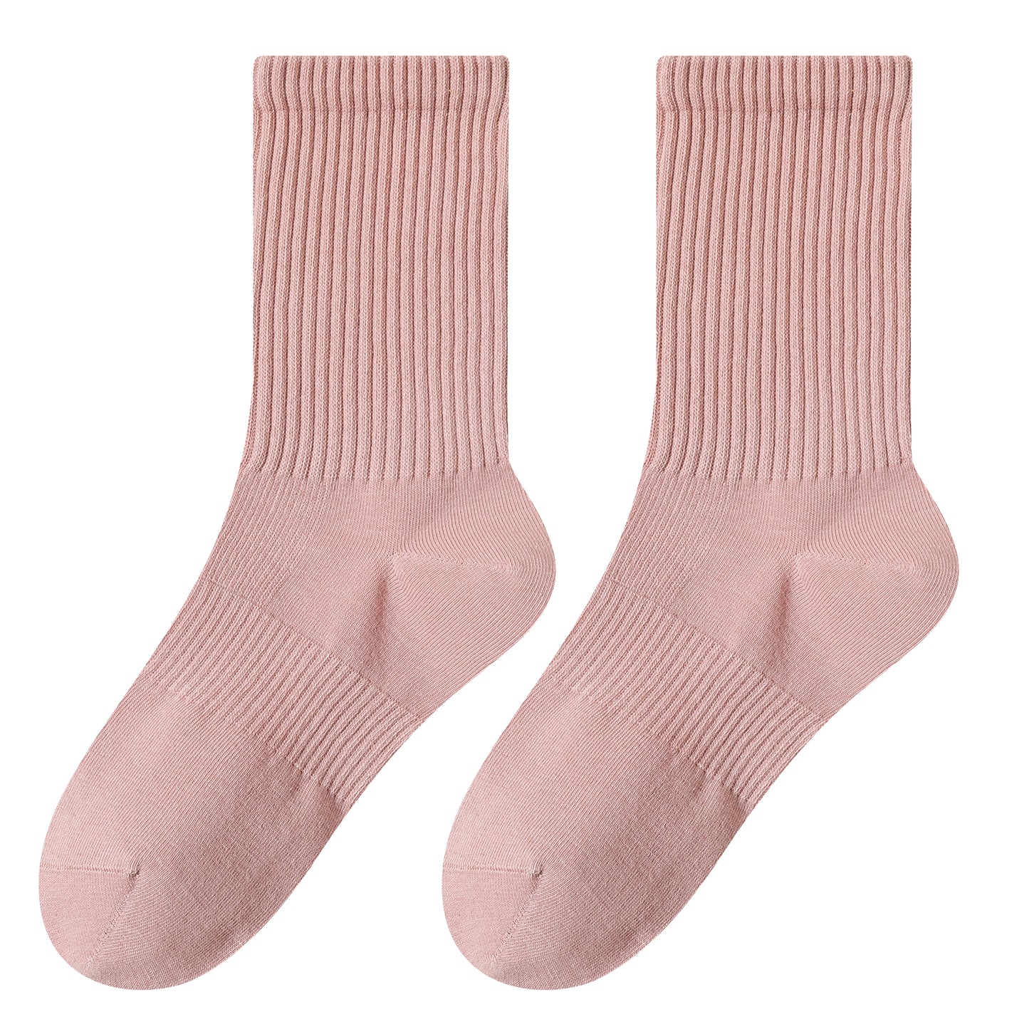 Women's Four seasons Dopamine Style Socks Solid Color for Stability and Comfort 2Pairs- One Size Fits Most,