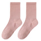 Women's Four seasons Dopamine Style Socks Solid Color for Stability and Comfort 2Pairs- One Size Fits Most,