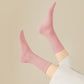 Women's Four seasons Dopamine Style Socks Solid Color for Stability and Comfort 2Pairs- One Size Fits Most,