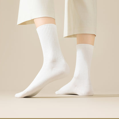 Women's Four seasons Dopamine Style Socks Solid Color for Stability and Comfort 2Pairs- One Size Fits Most,
