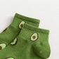 Women's Avocado Ankle Socks Non Slip Cotton for Casual Stability and Comfort 2 Pairs - One Size Fits Most