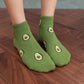 Women's Avocado Ankle Socks Non Slip Cotton for Casual Stability and Comfort 2 Pairs - One Size Fits Most