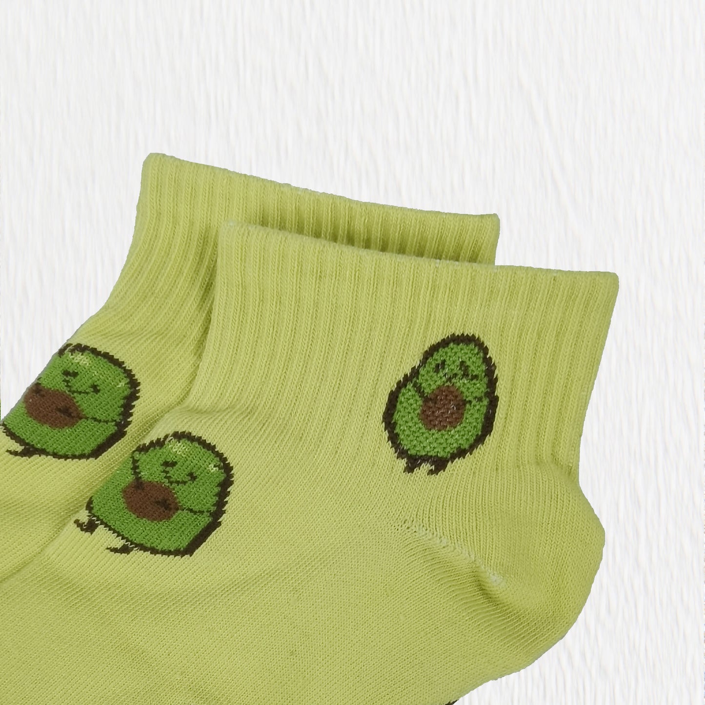 Women's Avocado Ankle Socks Non Slip Cotton for Casual Stability and Comfort 2 Pairs - One Size Fits Most