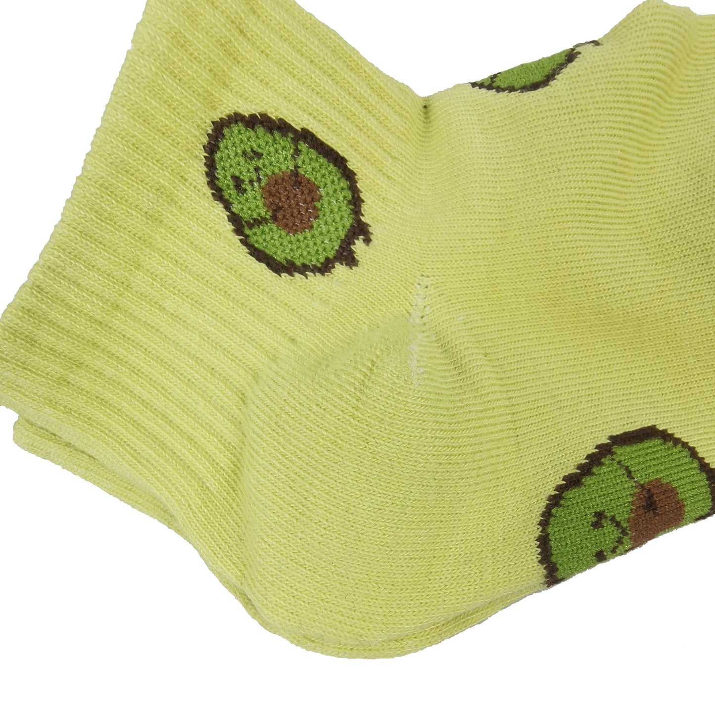 Women's Avocado Ankle Socks Non Slip Cotton for Casual Stability and Comfort 2 Pairs - One Size Fits Most