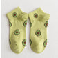 Women's Avocado Ankle Socks Non Slip Cotton for Casual Stability and Comfort 2 Pairs - One Size Fits Most