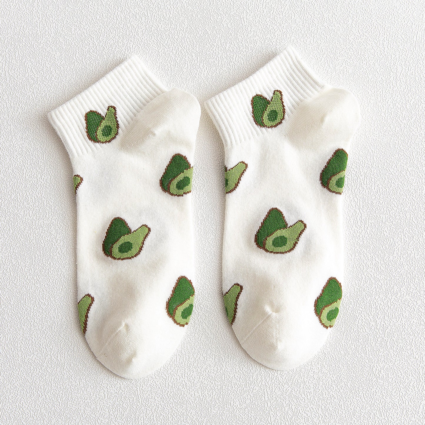 Women's Avocado Ankle Socks Non Slip Cotton for Casual Stability and Comfort 2 Pairs - One Size Fits Most