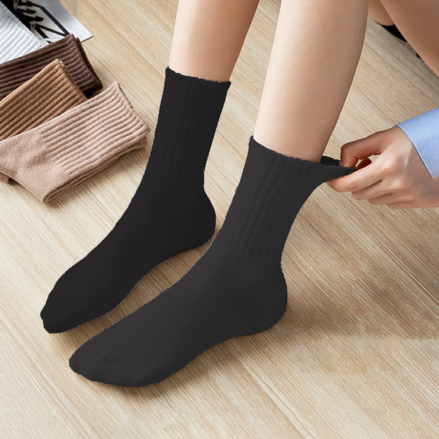 Women's Solid Low Cut Socks Non Slip Cotton for Casual Stability and Comfort 2 Pairs - One Size Fits Most