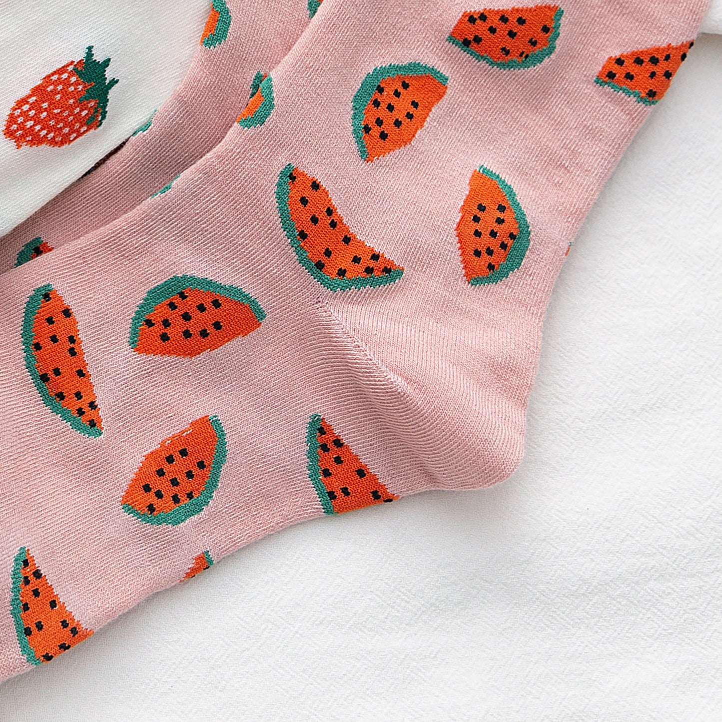Women's Colorful Fruit Low Cut Socks Non Slip Cotton for Casual Stability and Comfort 2 Pairs - One Size Fits Most