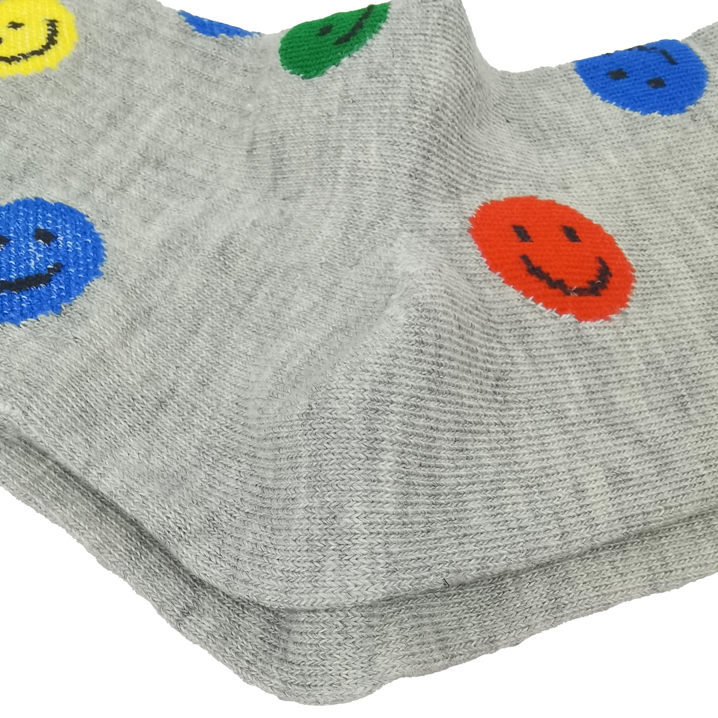 Women's Smile Face Low Cut Socks Non Slip Cotton for Casual Stability and Comfort 2 Pairs - One Size Fits Most