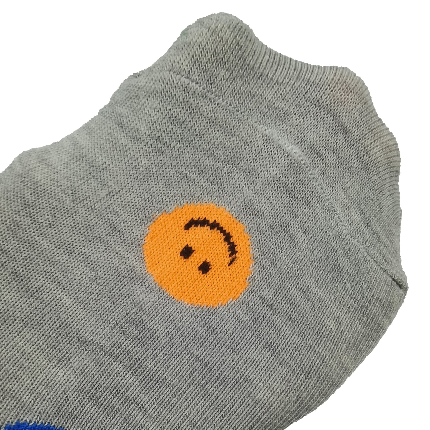 Women's Smile Face Low Cut Socks Non Slip Cotton for Casual Stability and Comfort 2 Pairs - One Size Fits Most