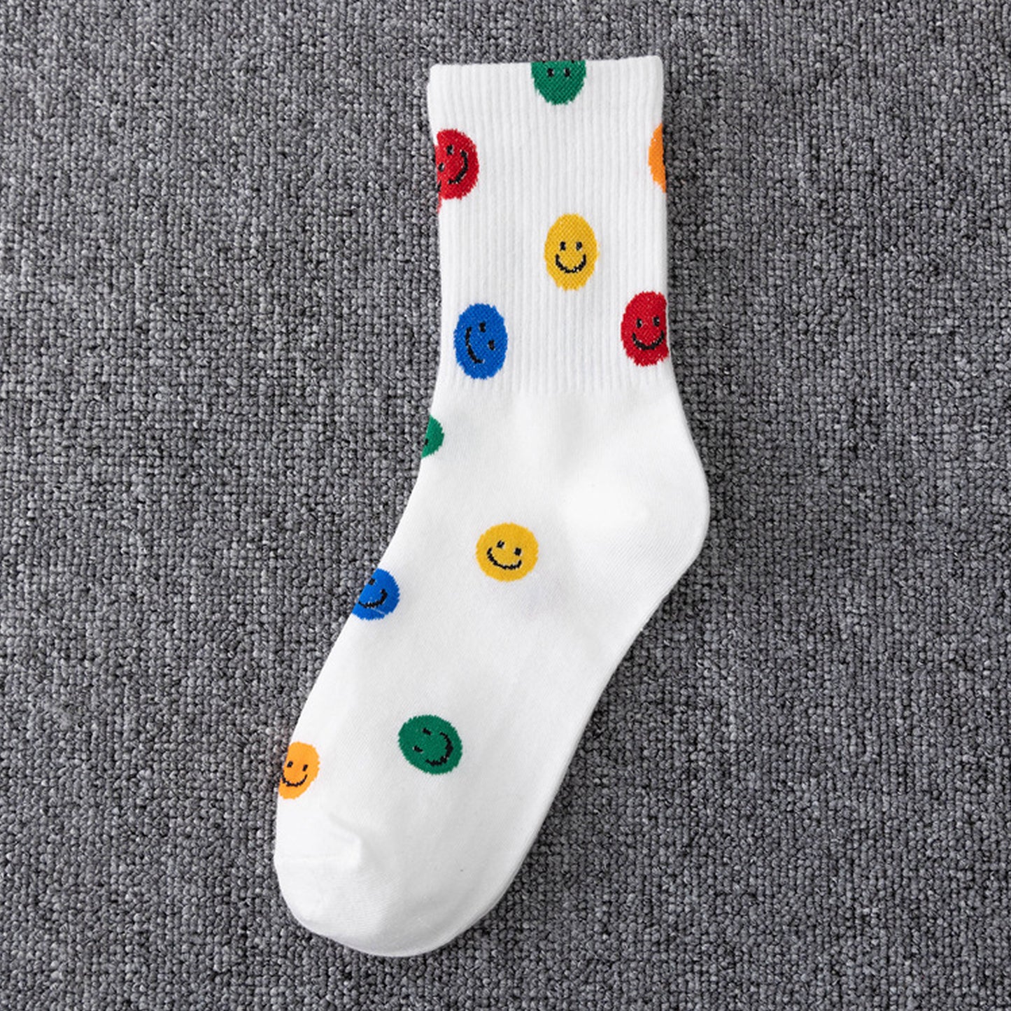 Women's Smile Face Low Cut Socks Non Slip Cotton for Casual Stability and Comfort 2 Pairs - One Size Fits Most