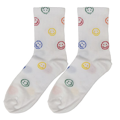 Women's Smile Face Low Cut Socks Non Slip Cotton for Casual Stability and Comfort 2 Pairs - One Size Fits Most