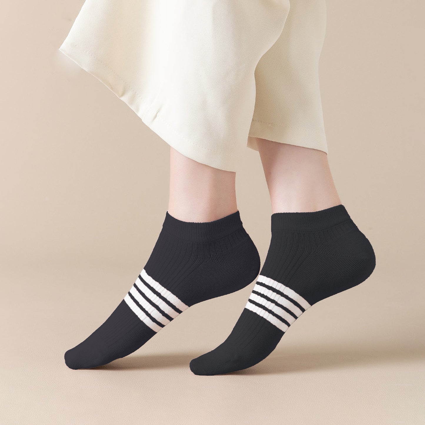 Women's Ankle Socks Wicking Non Slip Cotton for Casual Stability and Comfort 2 Pairs - One Size Fits Most