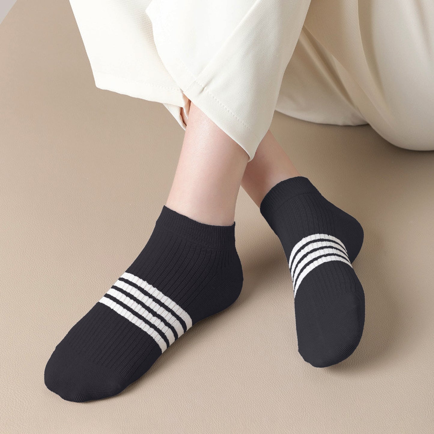 Women's Ankle Socks Wicking Non Slip Cotton for Casual Stability and Comfort 2 Pairs - One Size Fits Most