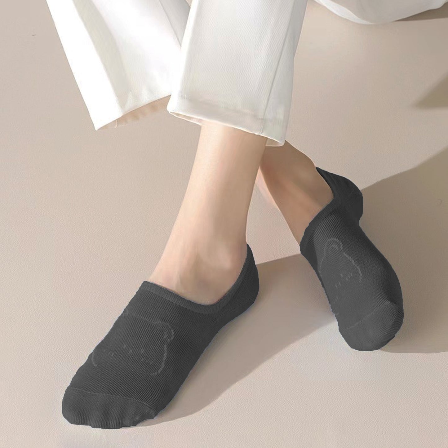 Non-slip No Show Socks 6pk Invisible Liner Adorable Bear