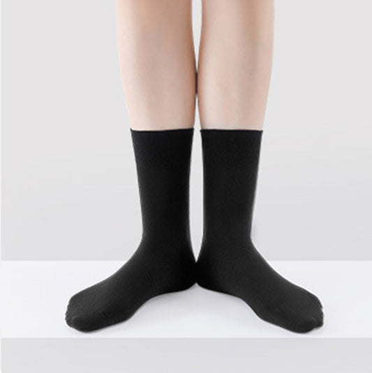 Women's Solid Crew Socks 2-Pack Soft Stretch Knit Comfortable Lightweight Everyday Fit