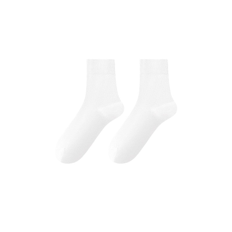 Women's Solid Crew Socks 2-Pack Soft Stretch Knit Comfortable Lightweight Everyday Fit