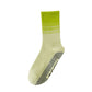 Women's Gradient Ribbed Crew Socks with Non-Slip Grip Bottom for Indoor or Studio Use