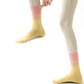 Women's Gradient Ribbed Crew Socks with Non-Slip Grip Bottom for Indoor or Studio Use