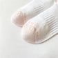 Women's Ribbed Ankle Socks with Contrast Toe and Heart Detail for Everyday Casual Wear