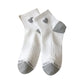 Women's Ribbed Ankle Socks with Contrast Toe and Heart Detail for Everyday Casual Wear