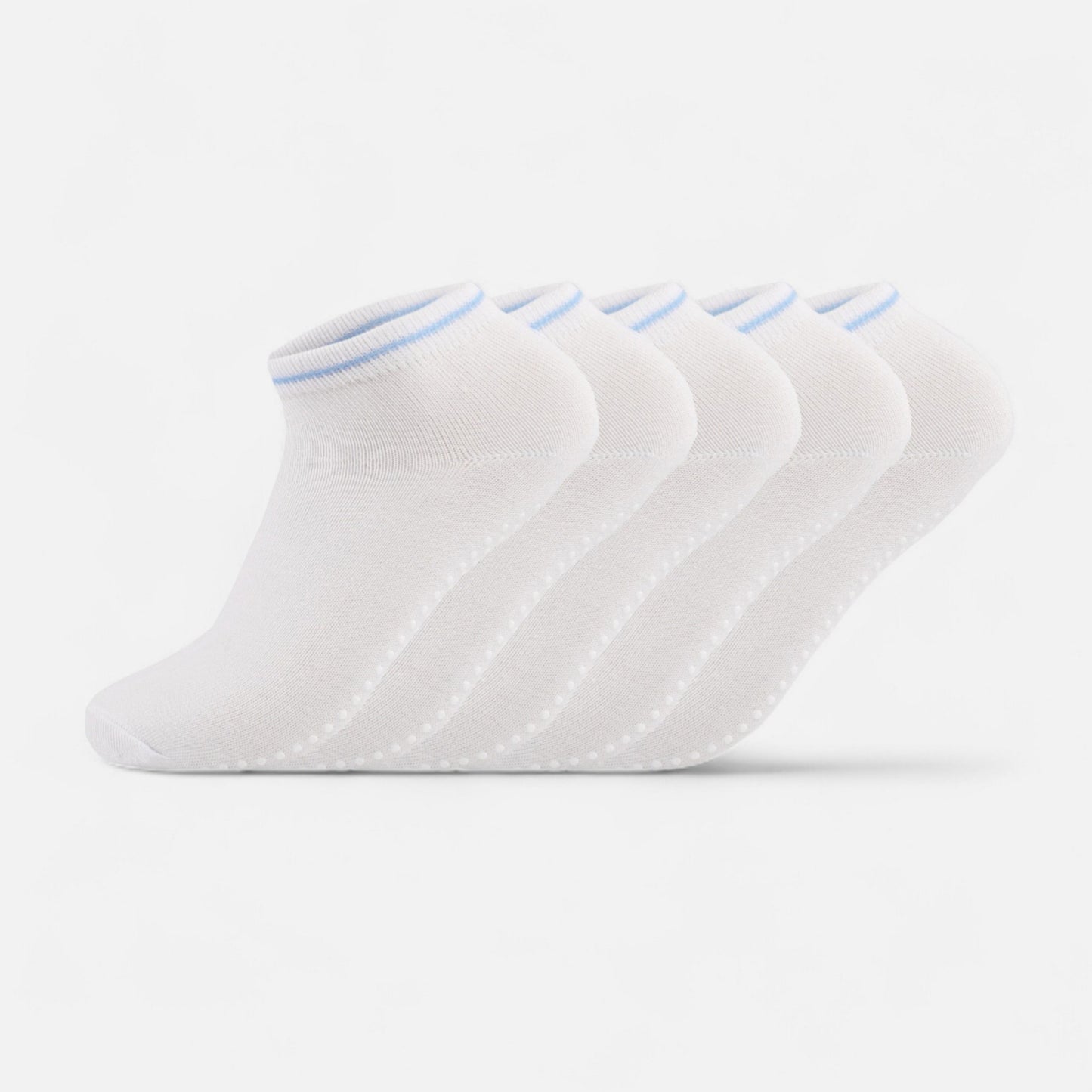 5-Pack Ankle Grip Socks with Non-Slip Soles for Everyday Indoor Comfort