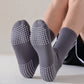 Performance Crew Socks with Non-Slip Grip Soles and Reflective Stripe Accents for Athletic Training