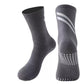Performance Crew Socks with Non-Slip Grip Soles and Reflective Stripe Accents for Athletic Training
