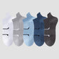 Men's Cushioned Low Cut Grip Socks 5-Pack with Arch Support and Breathable Mesh Panels
