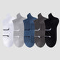 Men's Cushioned Low Cut Grip Socks 5-Pack with Arch Support and Breathable Mesh Panels