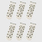 Sheer Floral Patterned Ankle Socks with Ruffle Cuff 6pk