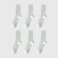 Sheer Ruffle-Trimmed Ankle Socks 6pk