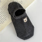 6pk Cute Bear Embroidered No-Show Socks