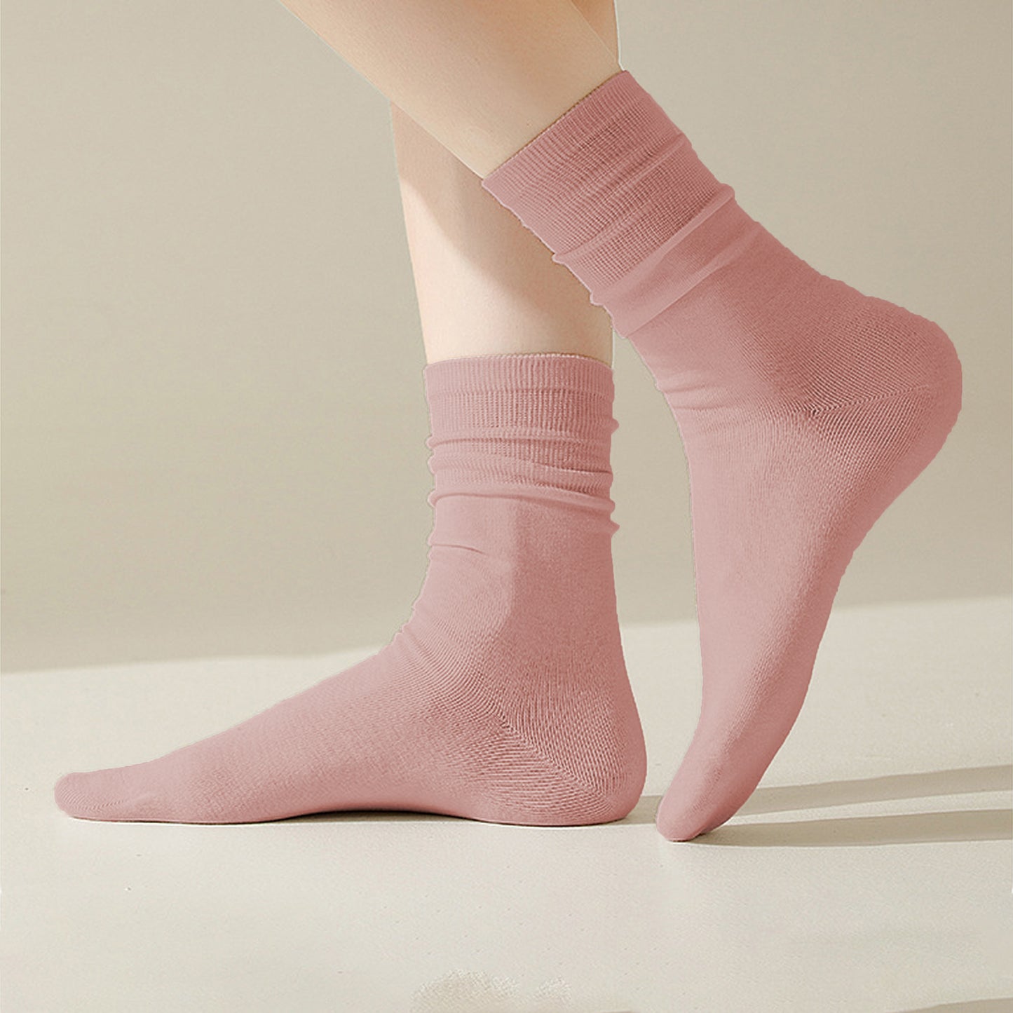 Soft White Slouchy Ankle Socks 6pk